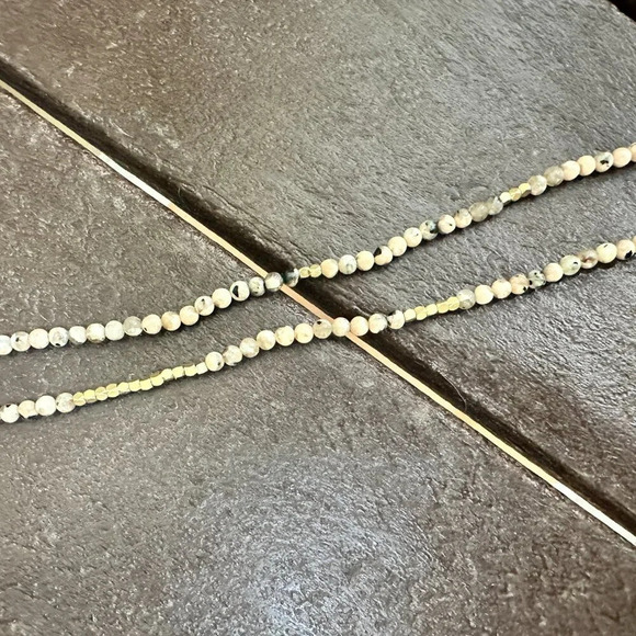 Stretch Stone Silver Bead Necklace /Bracelet - Picture 8 of 9